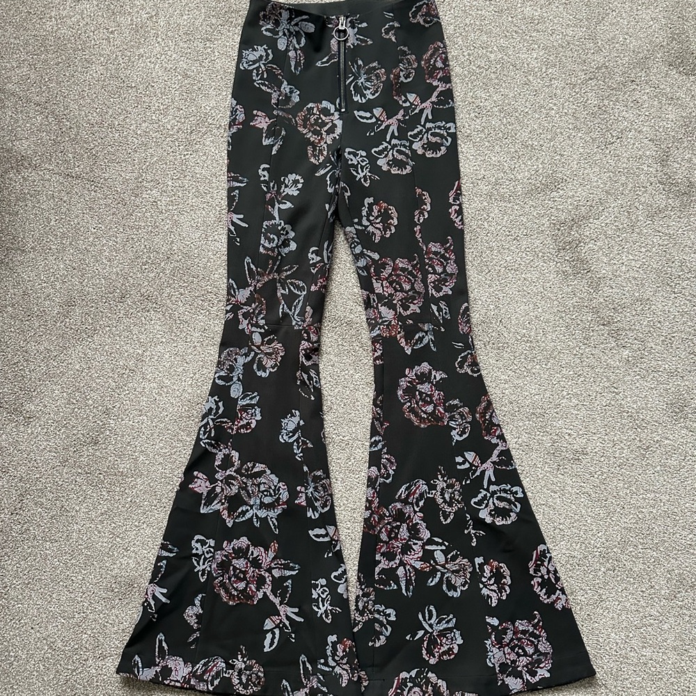 Free People Floral Bell Bottoms